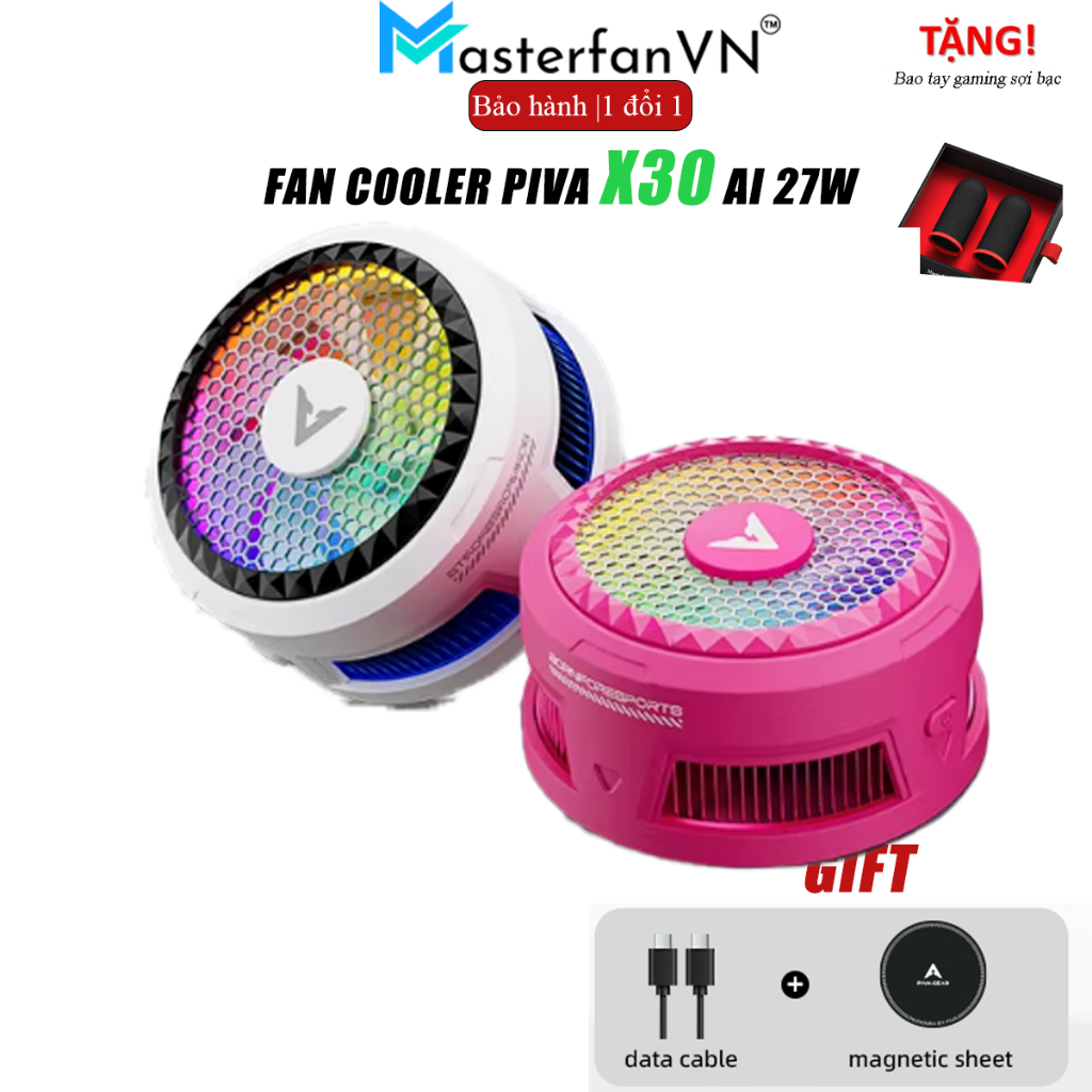 Piva X30 | Quạt tản nhiệt sò lạnh cao cấp làm lạnh nhanh, hút gió ngược không nóng tay khi chơi game pubg