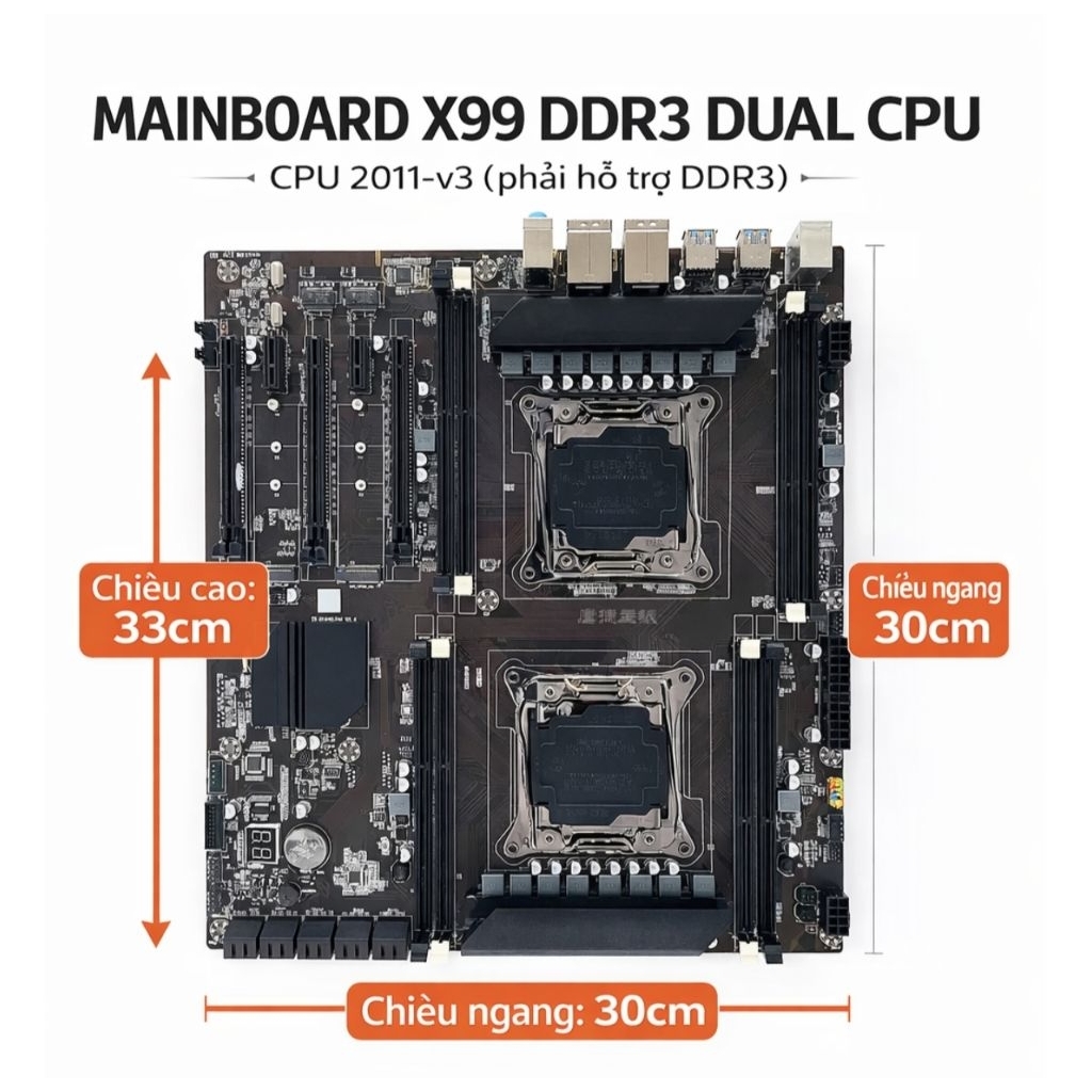 MAINBOARD DUAL X99 DDR3 – 2 CPU – NEW FULL BOX