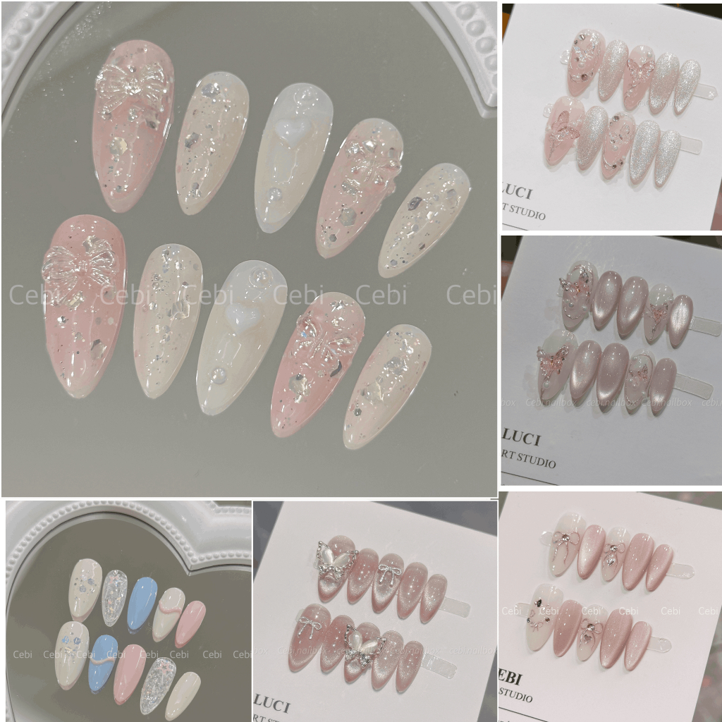 Nailbox thiết kế c232 mẫu đơn giản chụp kỉ yếu đi học, đi chơi cebi.nailbox