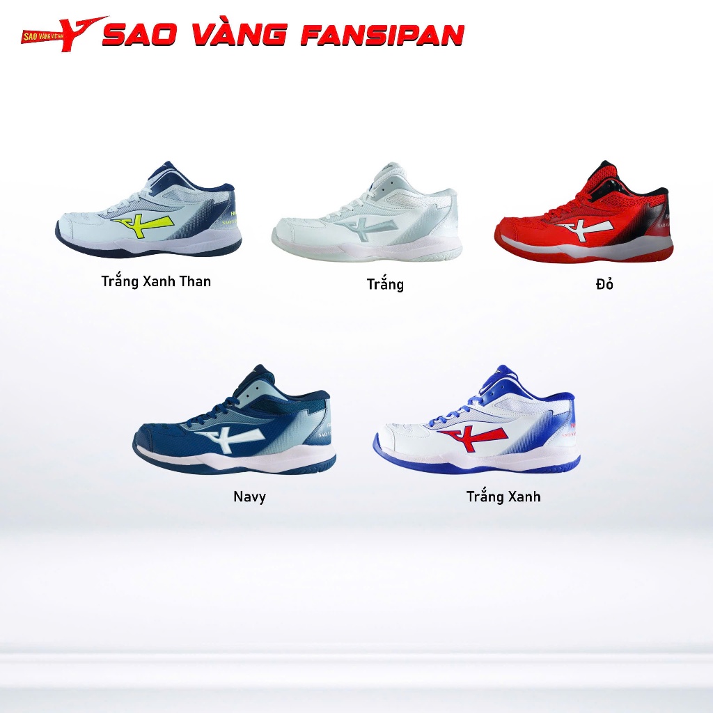 Fansipan - Tặng kèm áo Giữ nhiệt - Giày Sao Vàng - Mẫu Cổ Trung - Giày Bóng chuyền - Giày Thể thao