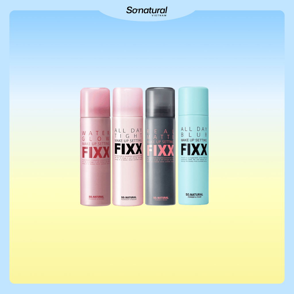 [SE][75ML] Xịt Khóa Makeup Toàn Diện So Natural All Day Tight - Real Matte - Water Glow - Blur