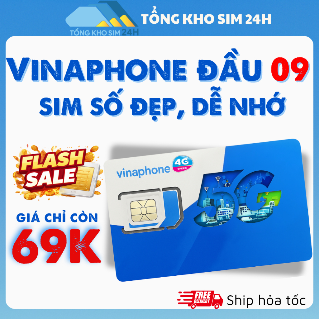 Sim Vinaphone đầu 09 chỉ còn 69K sim số đẹp, trả trước, dễ nhớ, sim nghe gọi [Cần ĐK chính chủ]