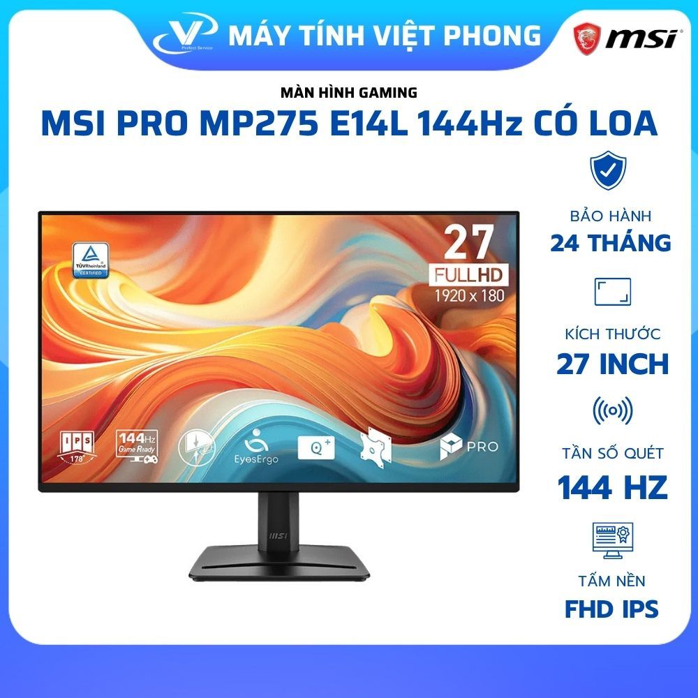 MÀN HÌNH GAMING 144HZ MSI PRO MP275 E14L (27