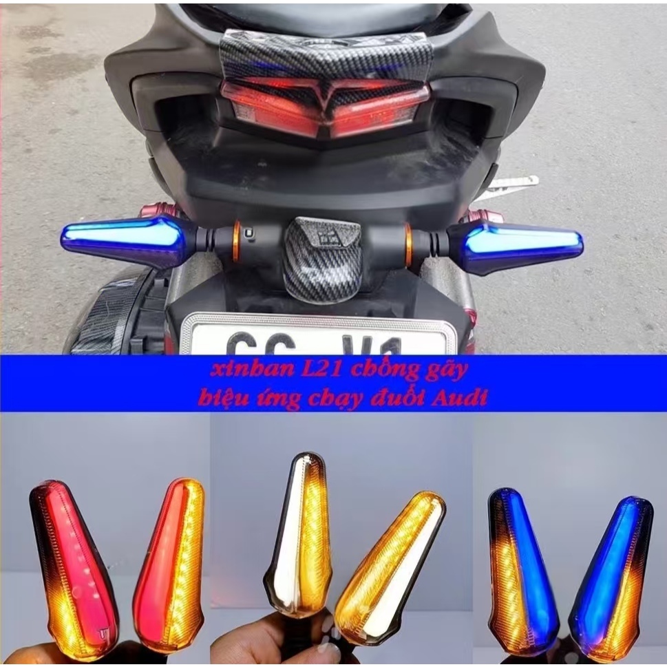 Xi nhan L21 và Z 12V/48V hiệu ứng lưỡi kiếm nổi bật dễ lắp đặt cho xe điện xe máy ( Giá cặp)