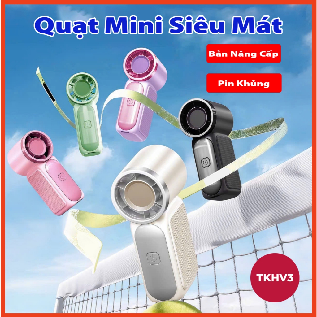 Quạt cầm tay S1 Mini tốc độ cao, 100 mức gió, pin 1800mAh làm mát nhanh, quạt tích điện S1 Mini Thiết Kế Đẹp