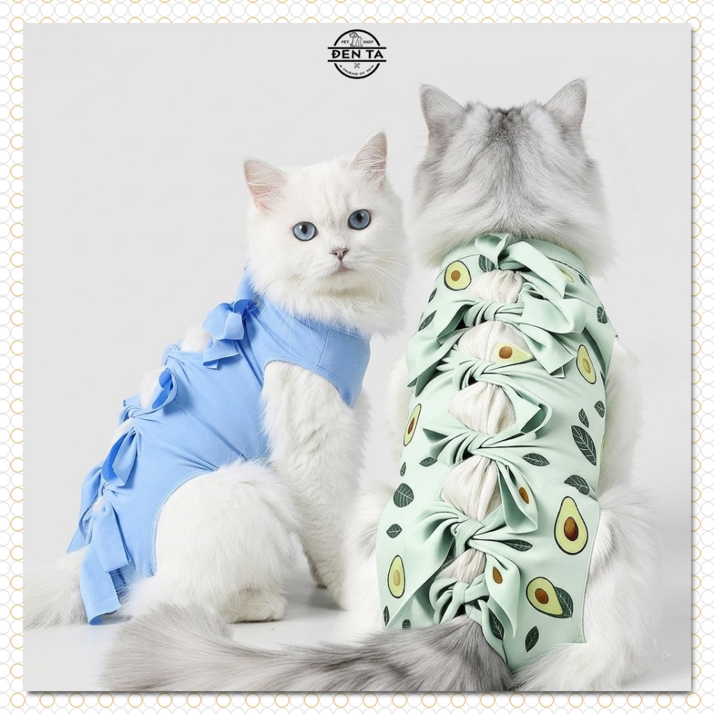 Áo chống liếm hậu phẫu, cai sữa cho chó mèo (vải co giãn không đường may) - Đen Ta pet shop