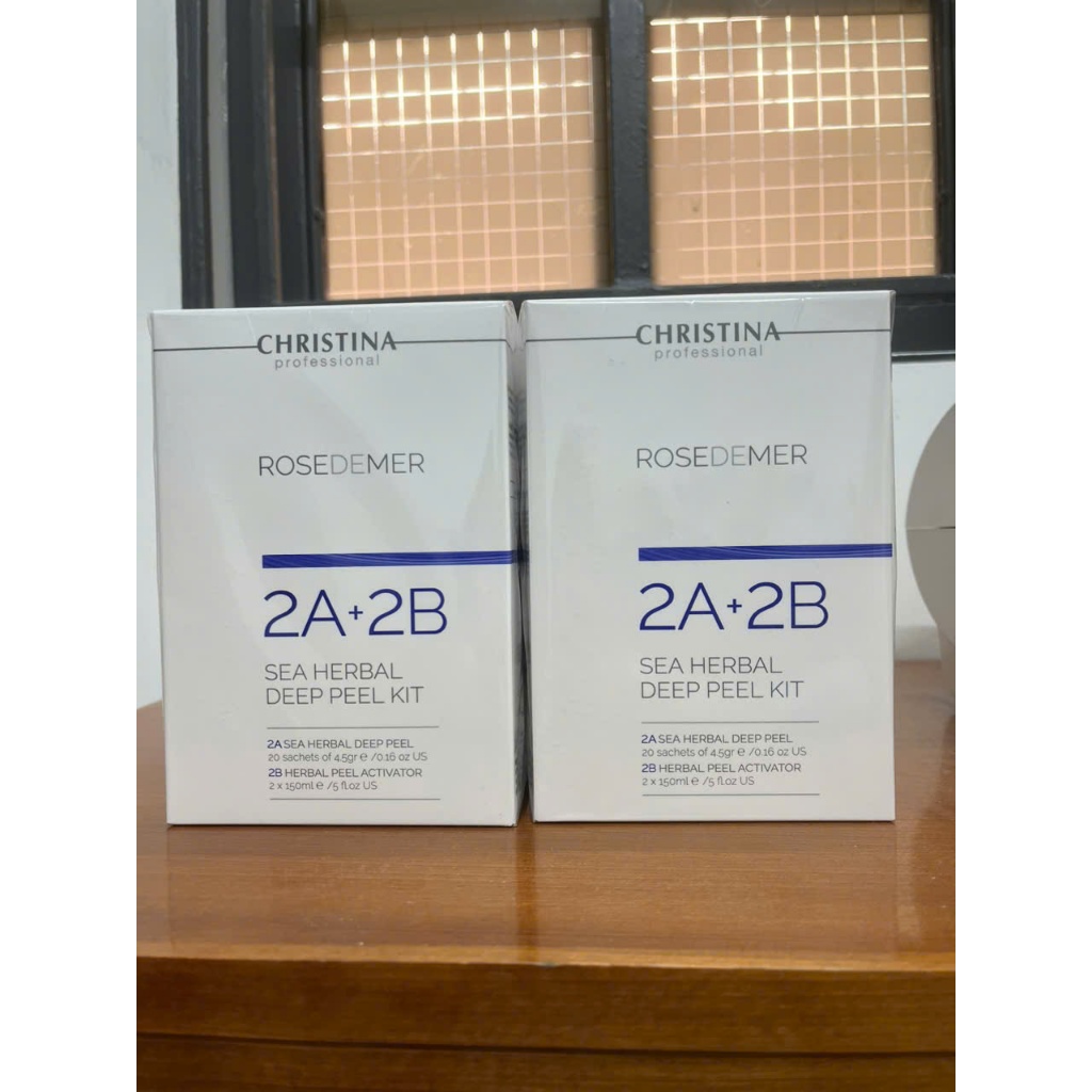 Peel Sea Herbal Christina Rosedemer giúp giảm thâm và mụn mặt và body lưng mông (1gói 2A+ 15ml nước 2B)