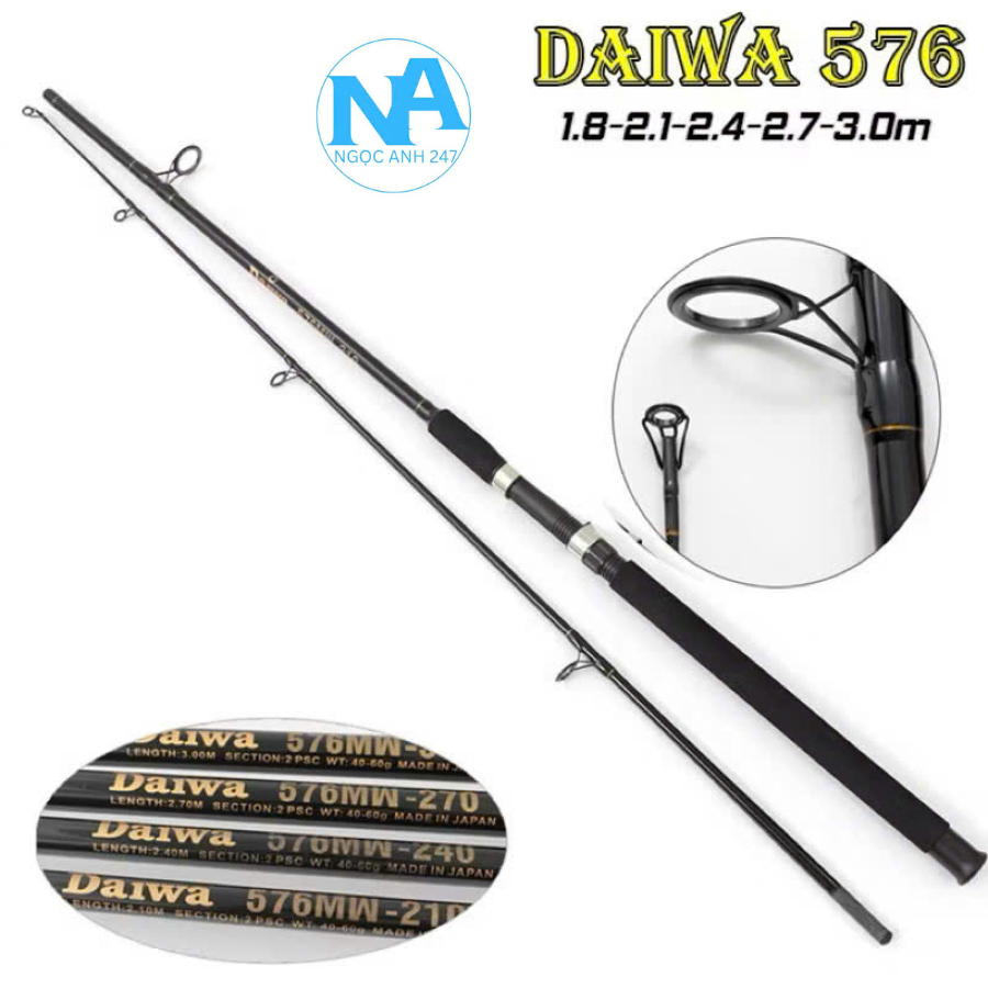 Combo Cần Lure Daiwa 576 Đứng + Máy 3000 - Cần Câu Lure - Cần Câu Máy