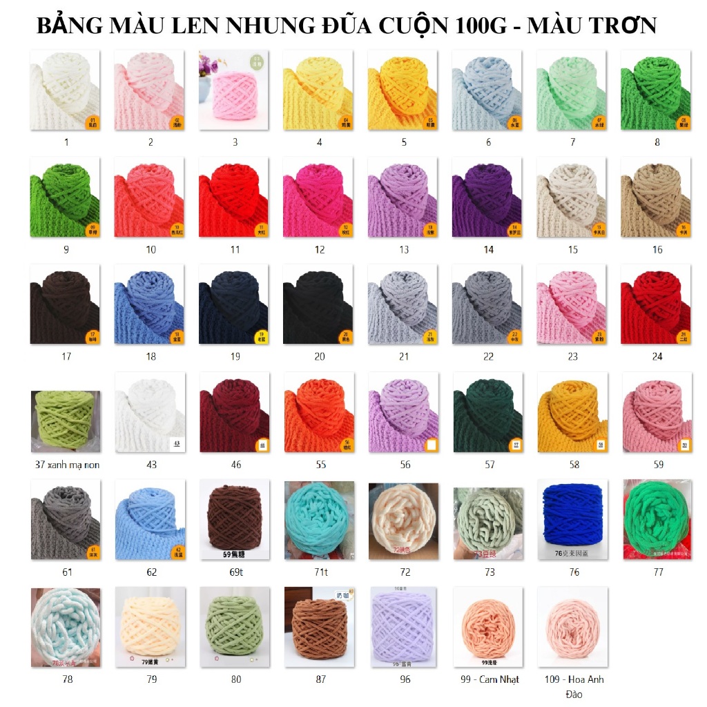 LEN NHUNG ĐŨA  SỢI 6MM (BÔNG SỮA)