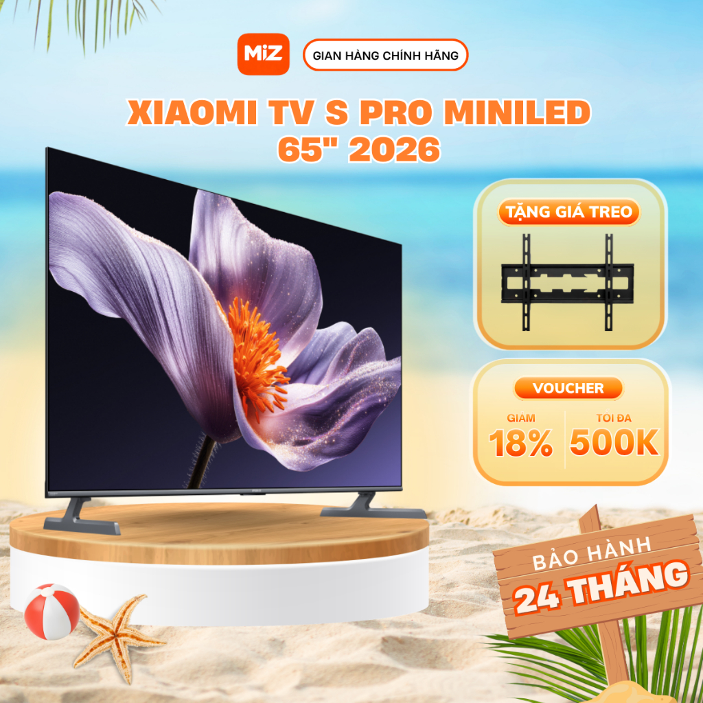 Tivi Xiaomi S Pro Mini LED 65 Inch 2026, Độ Phân Giải 4K, Google TV - Bản Quốc Tế, Bảo Hành 2 Năm