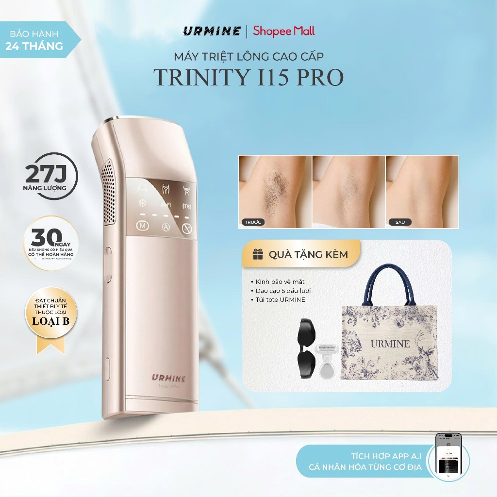 [MỚI] Máy triệt lông IPL cao cấp URMINE - Công nghệ ánh sáng kép × Làm lạnh cực sâu 2°C Kết nối App thông minh