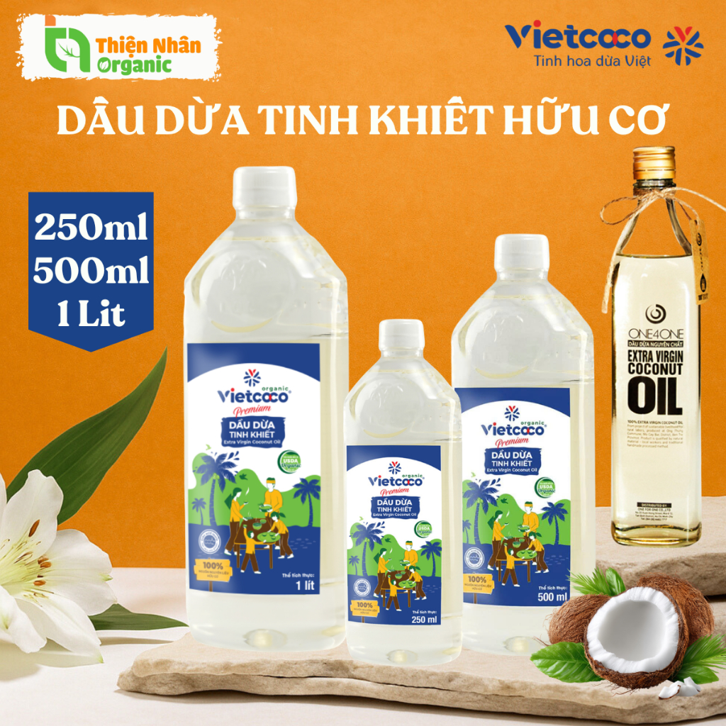Dầu Dừa VIETCOCO ONE4ONE Tinh Khiết Hữu Cơ