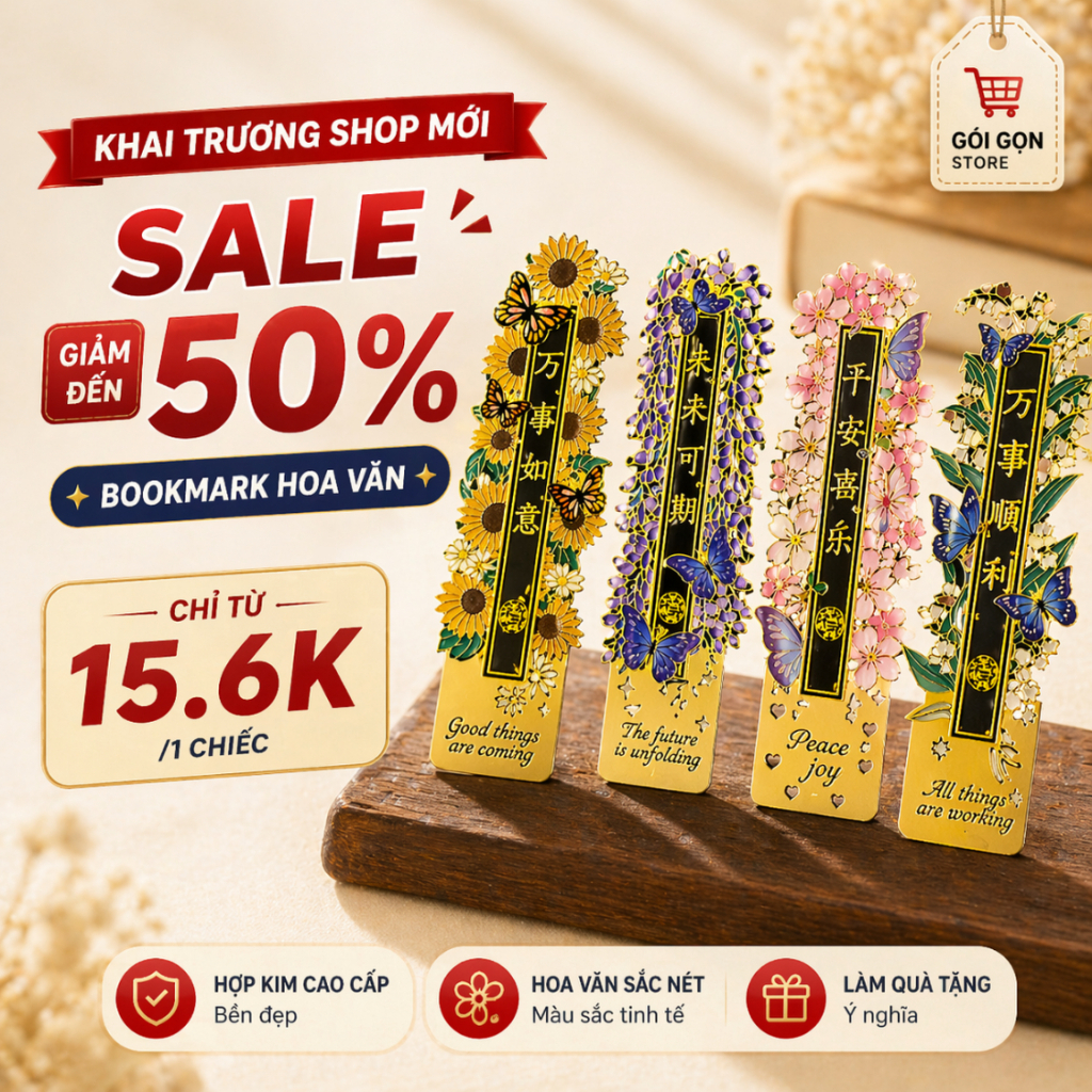 Bookmark Kim Loại Vintage Hoa Bướm – Kẹp Sách Đánh Dấu Trang Xinh Xắn Làm Quà Tặng CX660