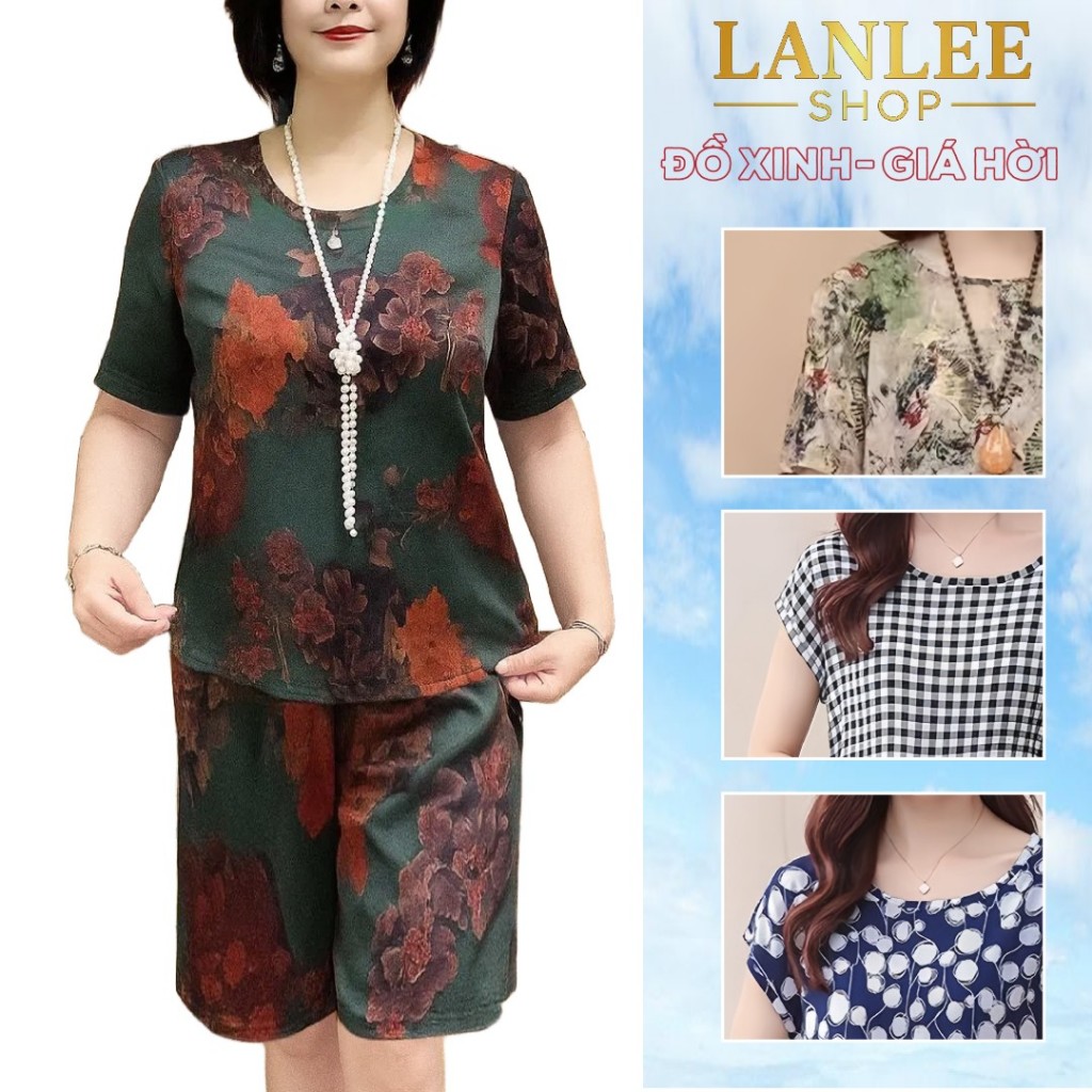 Đồ bộ nữ quần ngố, áo cộc 𝗟𝗮𝗻𝗹𝗲𝗲 𝗦𝗵𝗼𝗽 Mã 0N