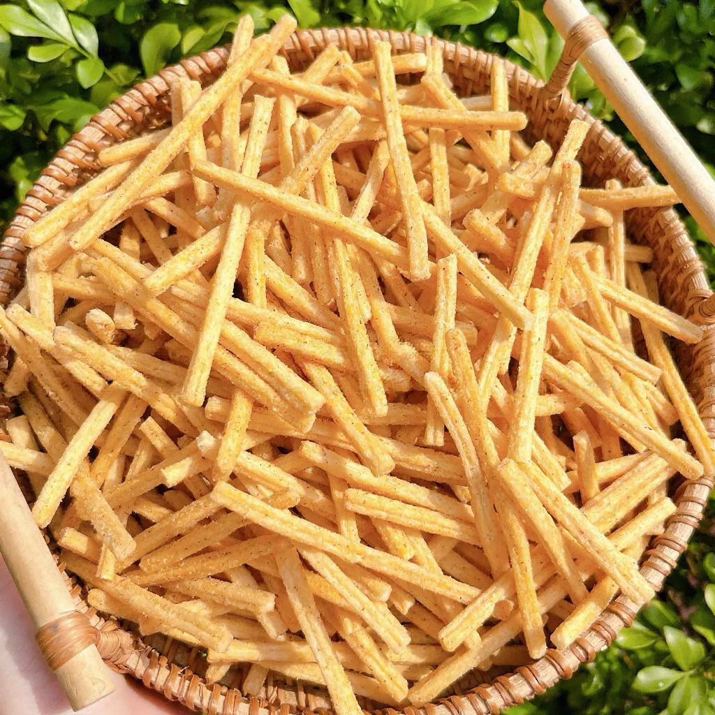 1kg Bim Bim Khoai Tây Ngó Sen , Snack Khoai Tây Bim Que Chua Cay Giòn Tan ,Khoai Tây Ngó Sen , Ăn Vặt Nhà Binn