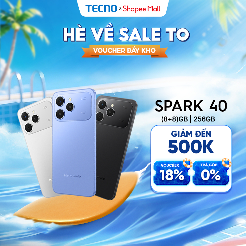 Điện thoại TECNO SPARK 40 (8GB/256GB) - Màn hình 6.67