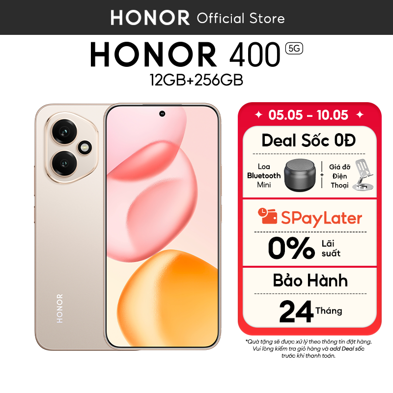 Điện Thoại Honor 400 5G 12GB + 256GB | AI Camera 200MP, Sạc Nhanh 80W | Snapdragon 7 Gen 3 | BH 24 Tháng