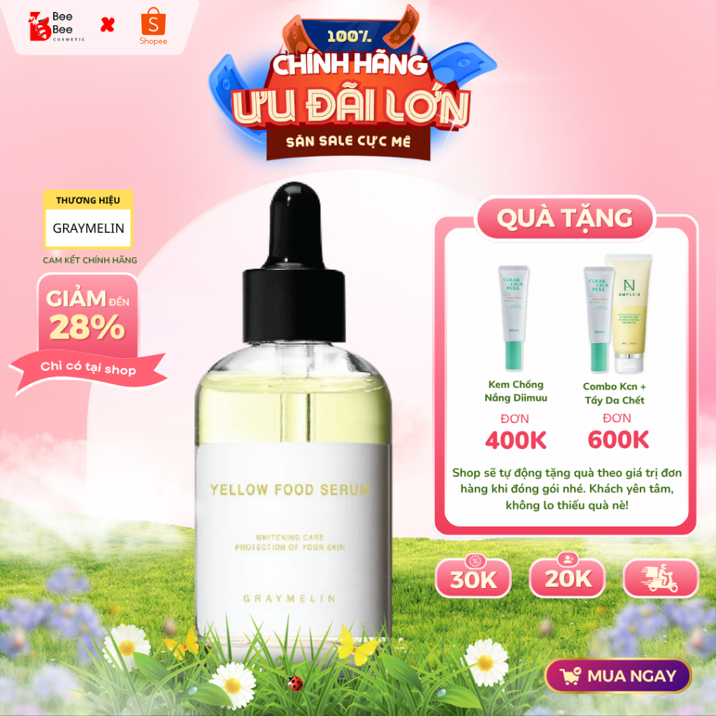 [AUTH 100%] Tinh Chất Dưỡng Trắng Da - Graymelin Yellow Food Serum 50ml