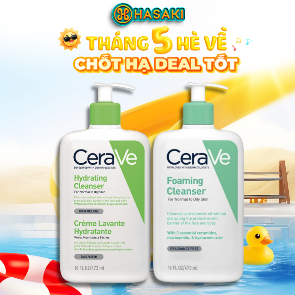 [LIVE 7.5] [DAILY] Sữa Rửa Mặt Cerave Sạch Sâu Cho Da Thường Đến Da Dầu, Da Khô Hasaki Sản Phẩm Chính Hãng