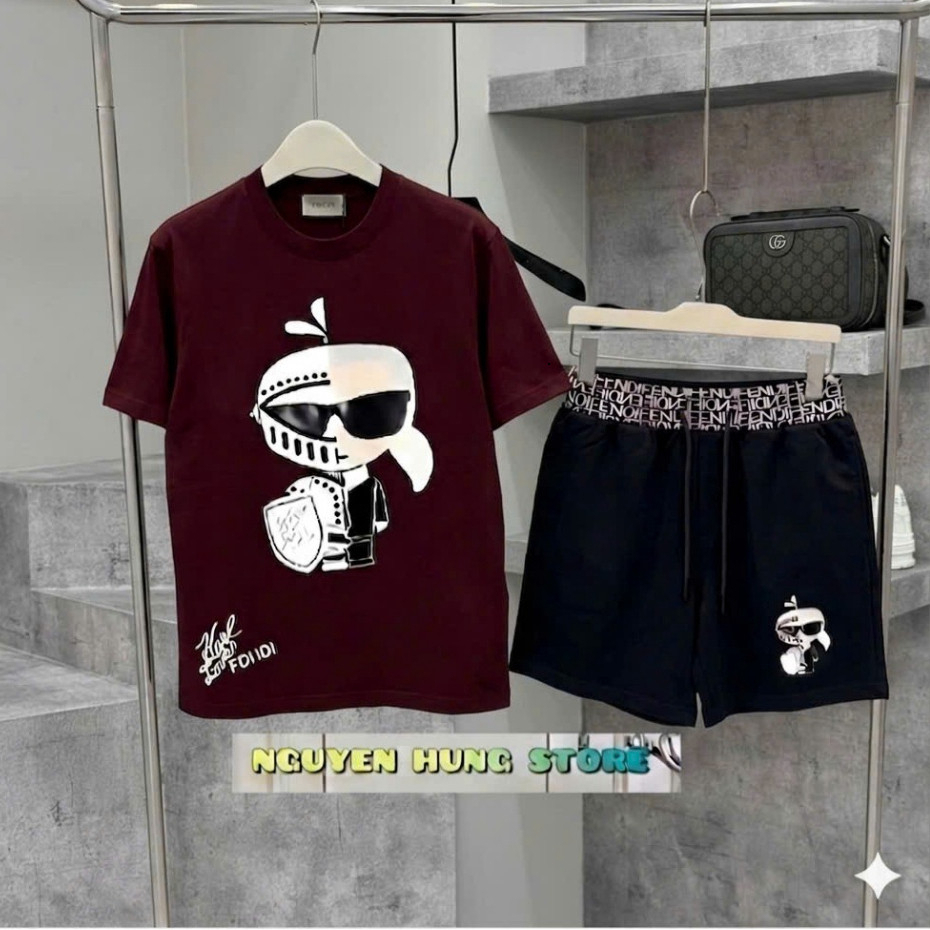 ⚡ẢNH TỰ CHỤP⚡Bộ Hè Karl Mẫu Hiệp Sĩ Siêu Chất, Chất Liệu Cotton Co Giãn 2 Chiều - Bộ Quần Áo Nam KARL Hottrend Giá Xưởng