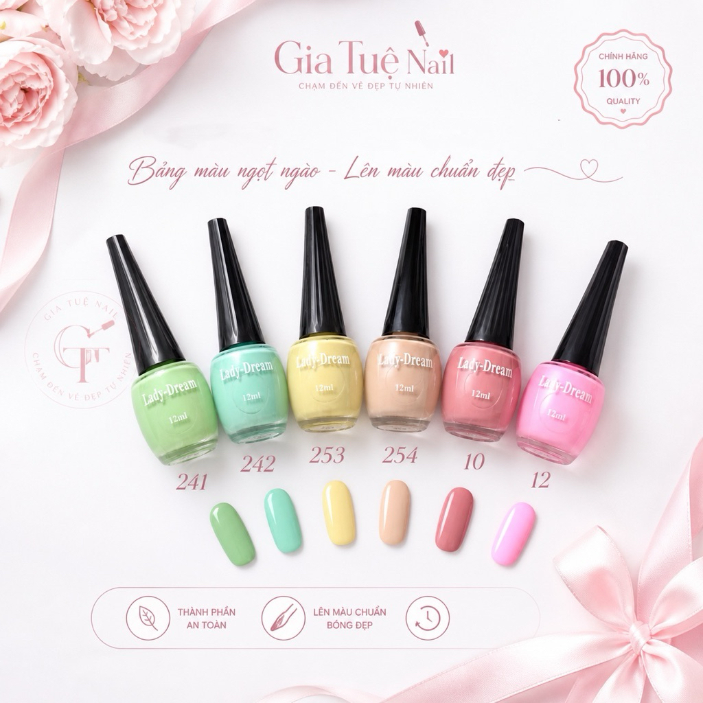 Sơn móng tay Ladydream 12ml tự khô