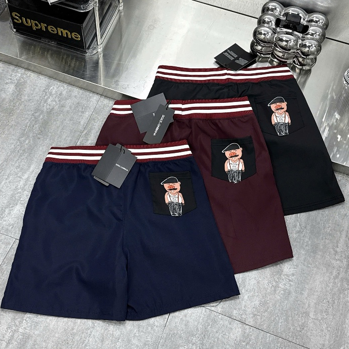 (Hàng Mới Về) Quần Short Nam Đôn Chề Đính Tag Kim Loại Siêu Chất - Quần Đùi Nam Nữ Đôn Chề In Chú heo Túi Quần Cao Cấp