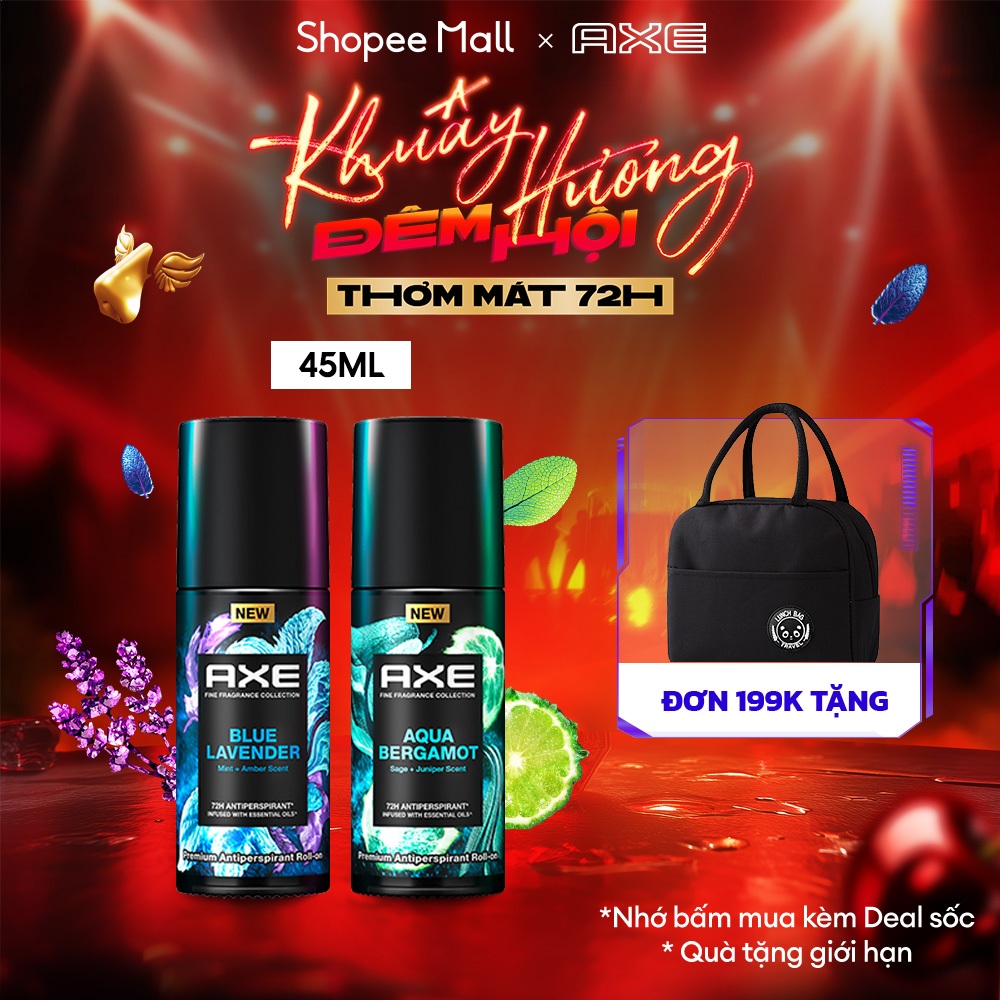 Lăn ngăn mùi hương nước hoa cao cấp AXE 45ml, công nghệ hóa mồ hôi thành mùi hương thơm mát 72h