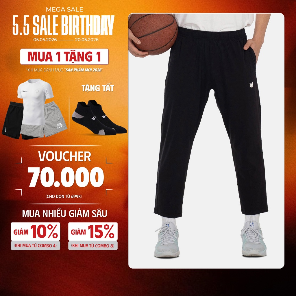 Quần dài lửng thể thao Redikick Utility Crop Pants ống suông nhanh khô co giãn - QD25002