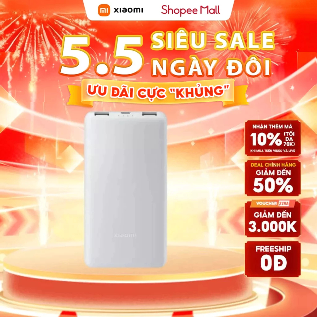 Sạc Dự Phòng Xiaomi Power Bank 10000mAh 22.5W Lite GL