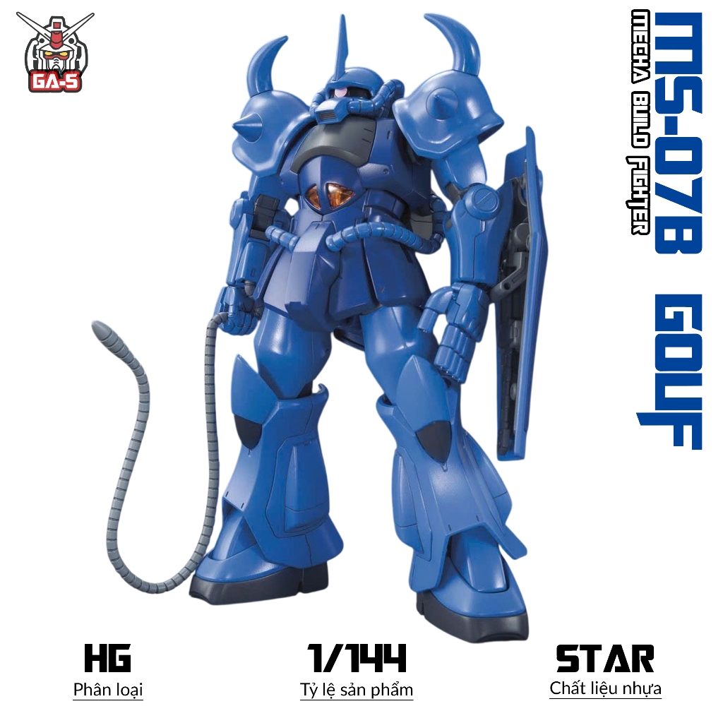 Mô hình HG MS-07B Gouf, 1/144 Mecha, Đồ chơi lắp ráp nhựa