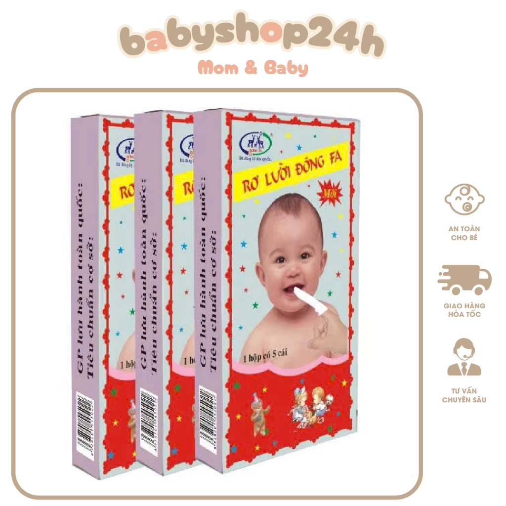 Rơ lưỡi Đông Pha - Gạc Tưa Lưỡi Cho Bé( 1 bịch 50 cái)