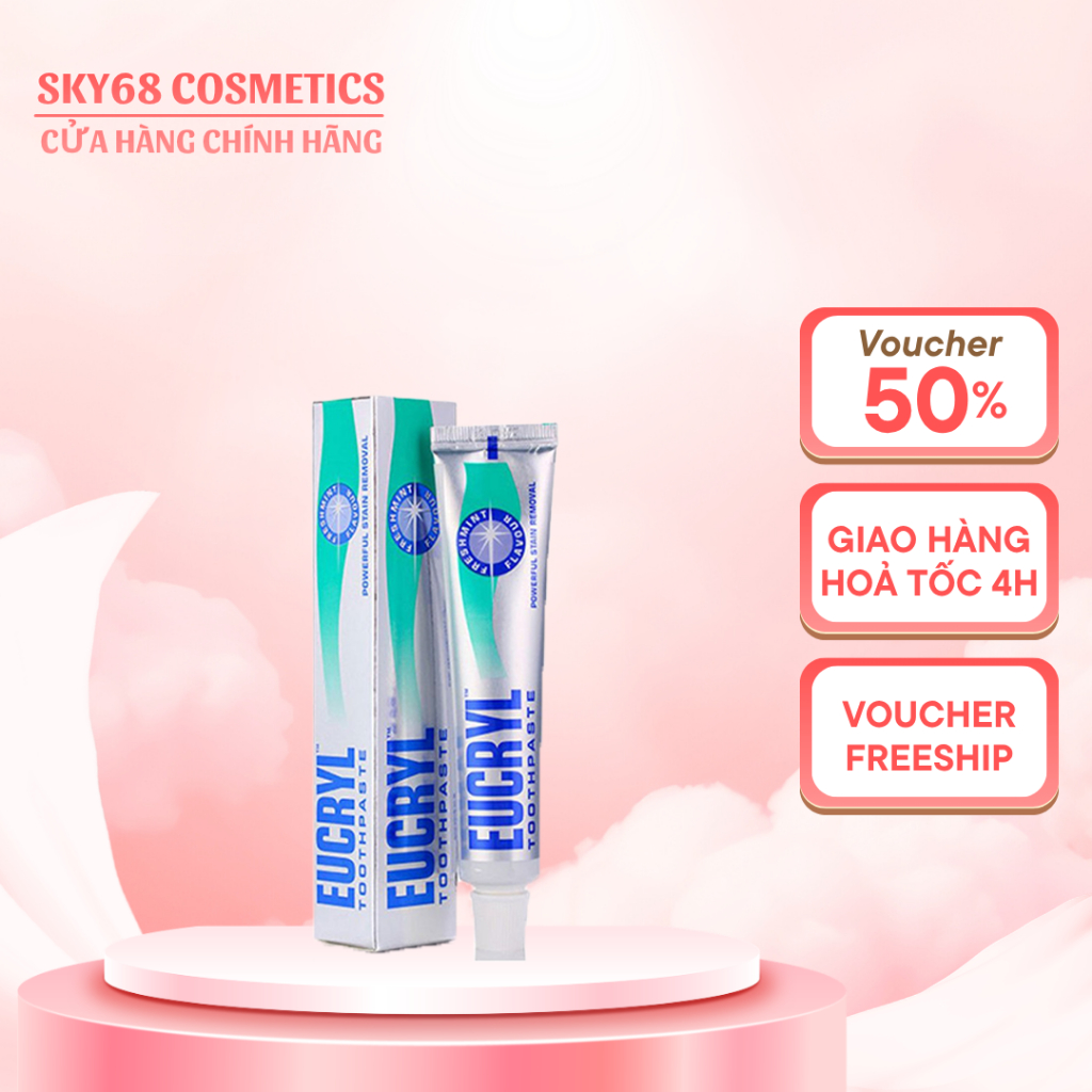 Kem Đánh Trắng Răng Eucryl Toothpaste 50g