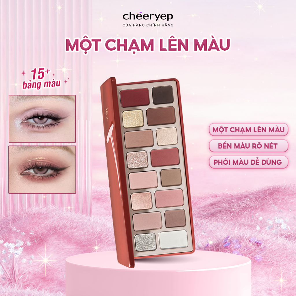 Bảng Phấn Mắt CHEERYEP 16 Ô Natural Star Đa Năng Dễ Dùng Chuẩn Màu Lâu Trôi Đa Dạng Bảng Màu Nhũ Lì