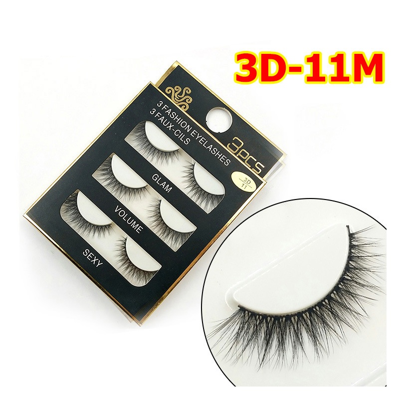 Lông mi chồn 3D số 11 mỏng (Cam kết hàng loại 1)