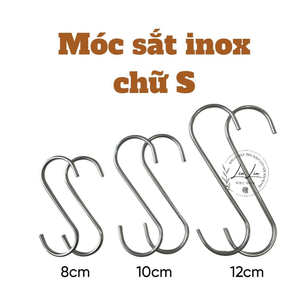 1 cặp ( 2 cái) Móc sắt chữ S phụ kiện handmade, móc treo mành macrame, đồ thủ công