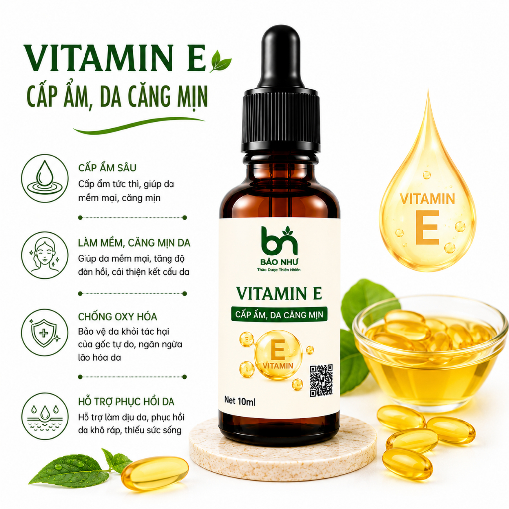 10ml Vitamin E Dưỡng Da (Vitamin E - DL alpha tocophery)