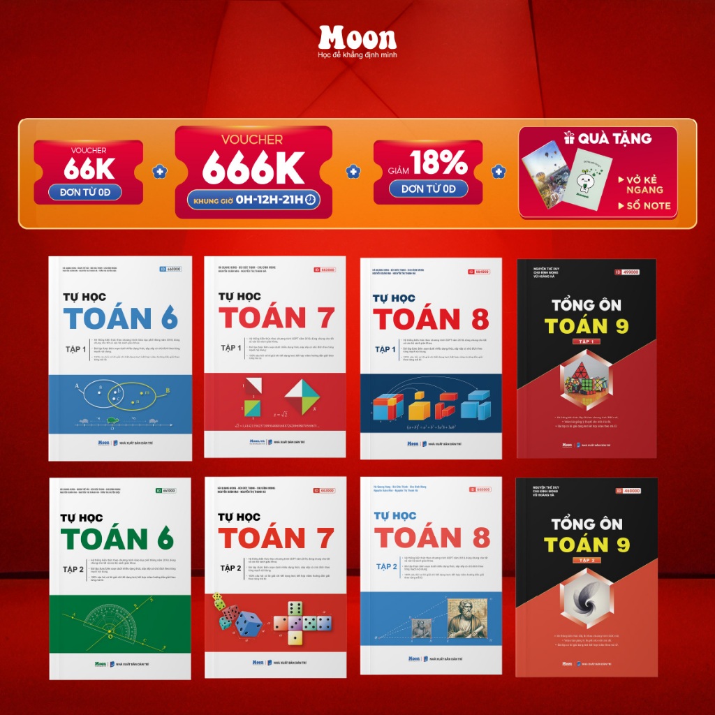Combo sách Toán Văn Anh lớp 6 7 8 9 chương trình SGK mới bộ Kết Nối Tri Thức - MoonBook