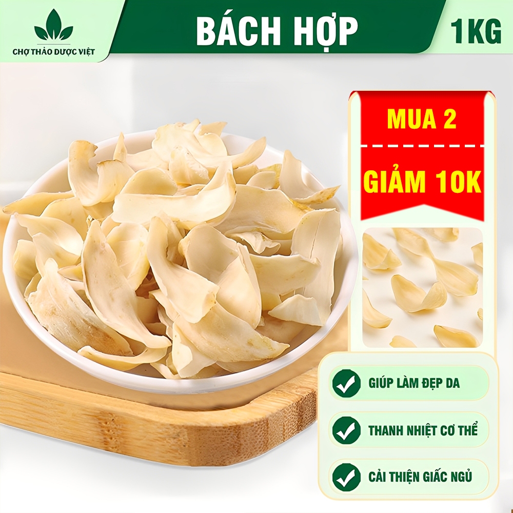 Bách hợp khô thượng hạng 1kg, bá hợp, tỏi rừng, dùng pha trà, hầm canh, bổ phế, tốt cho sức khoẻ