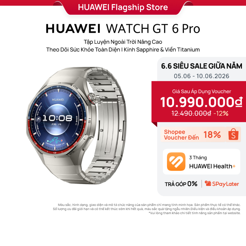 Đồng Hồ Thông Minh HUAWEI WATCH GT6 Series | Tập Luyện Nâng Cao | Theo Dõi Sức Khỏe Toàn Diện | Pin Đến 21 Ngày