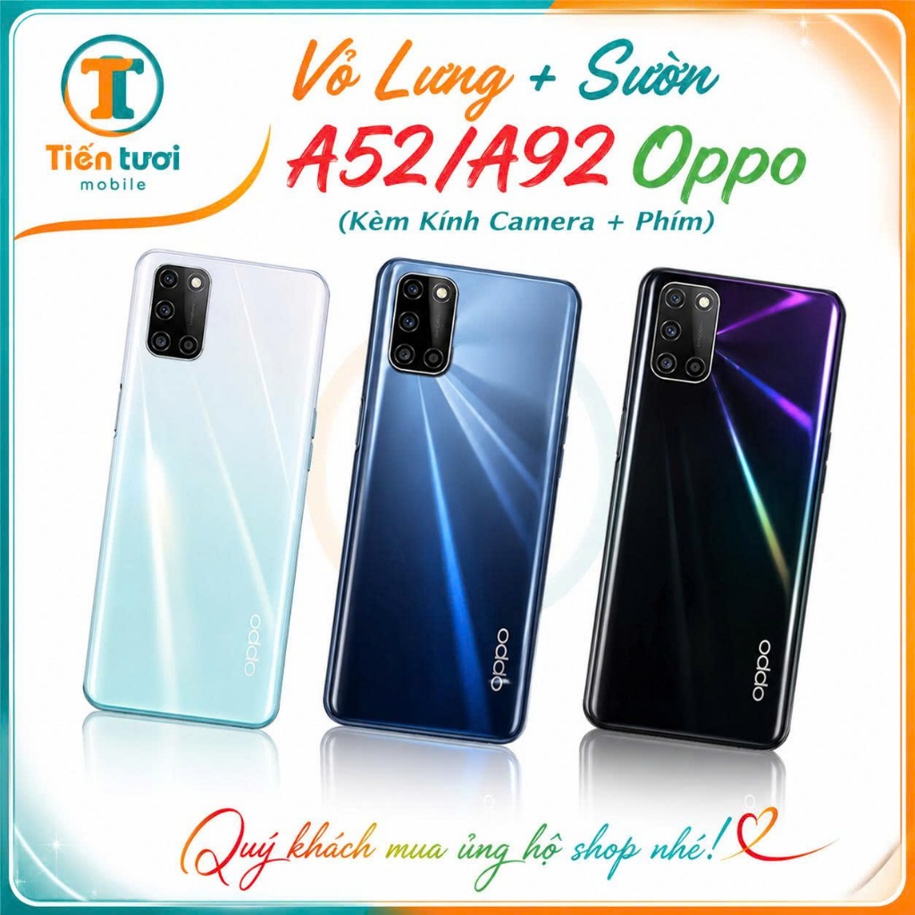 Vỏ Lưng + Viền OPPO A52 / A92 / A72 (Kèm Kính Camera + Phím)