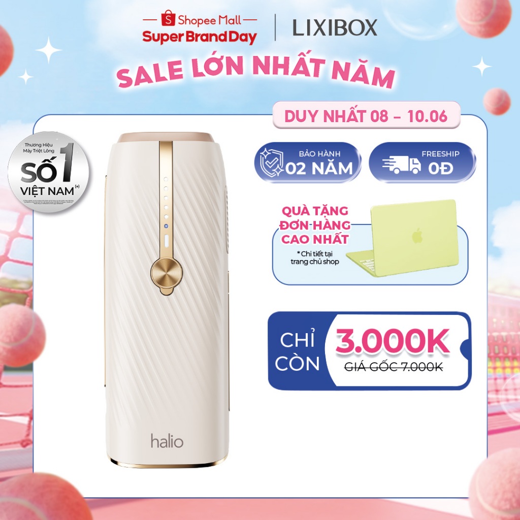 [CTĐB] Máy Triệt Lông Lạnh Sapphire Halio InfinityGlow Advanced IPL Cooling Hair Removal Device