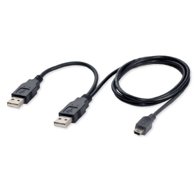 Cáp Truyền Dữ Liệu Cho Ổ Cứng 2 Cổng USB 2.0 Sang Cổng USB Hình Thang 0.6m (USB in 1.5M VELLYGOOD)