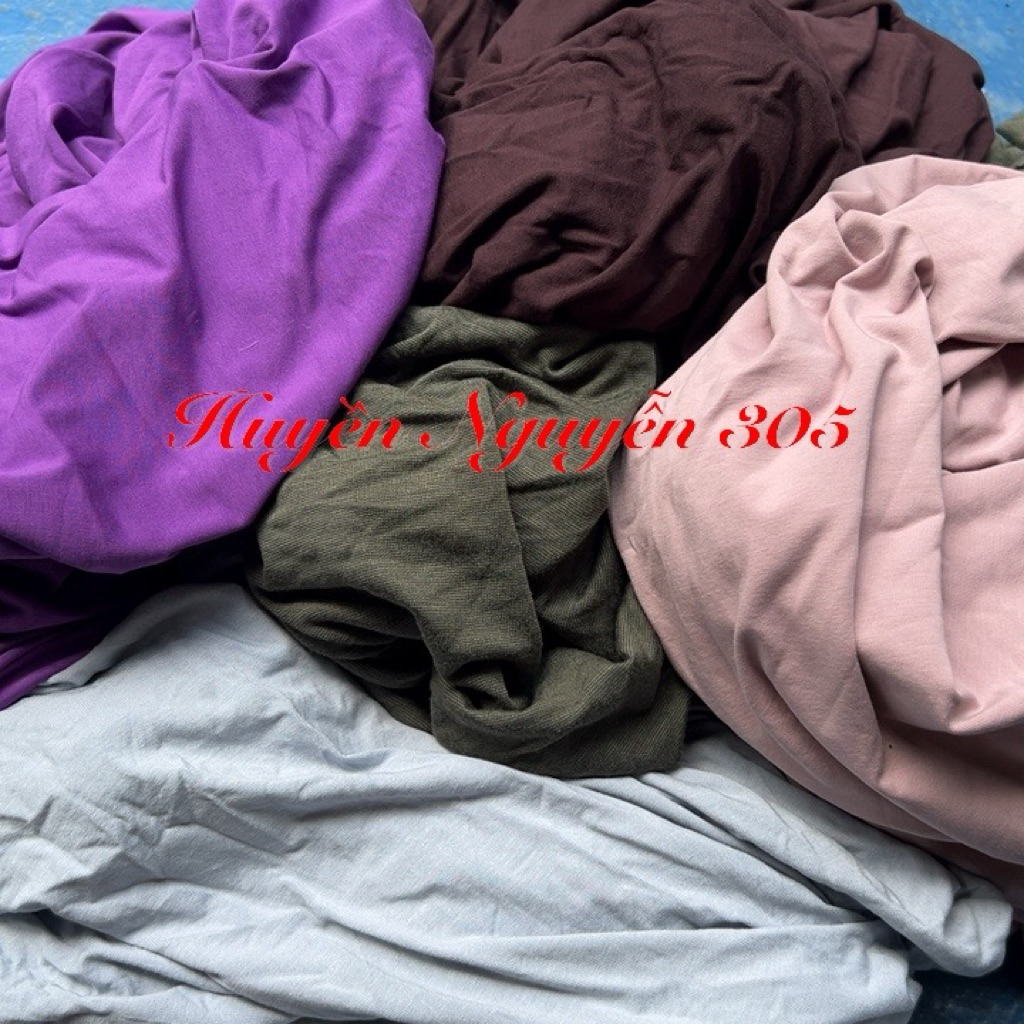 Vải thun 100% Cotton Co dãn 4 chiều