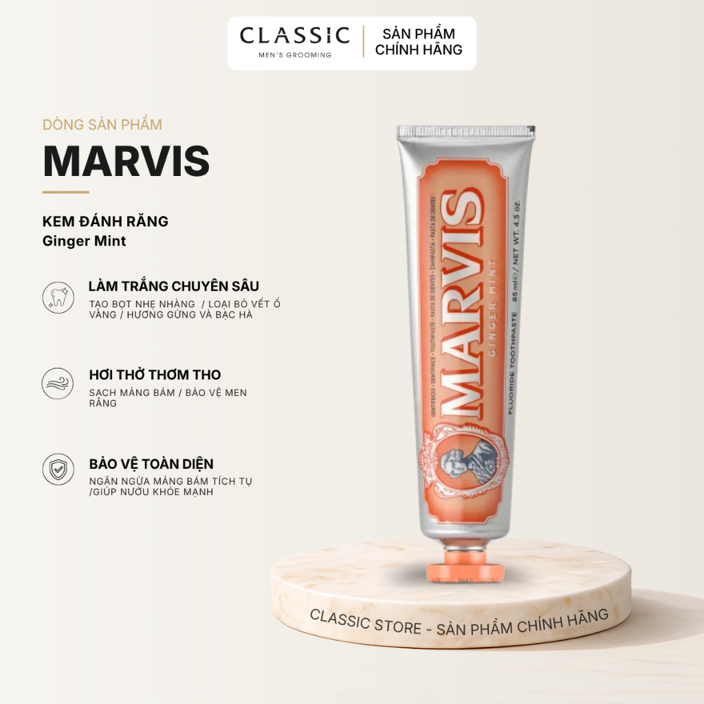 Kem Đánh Răng Marvis Ginger Mint