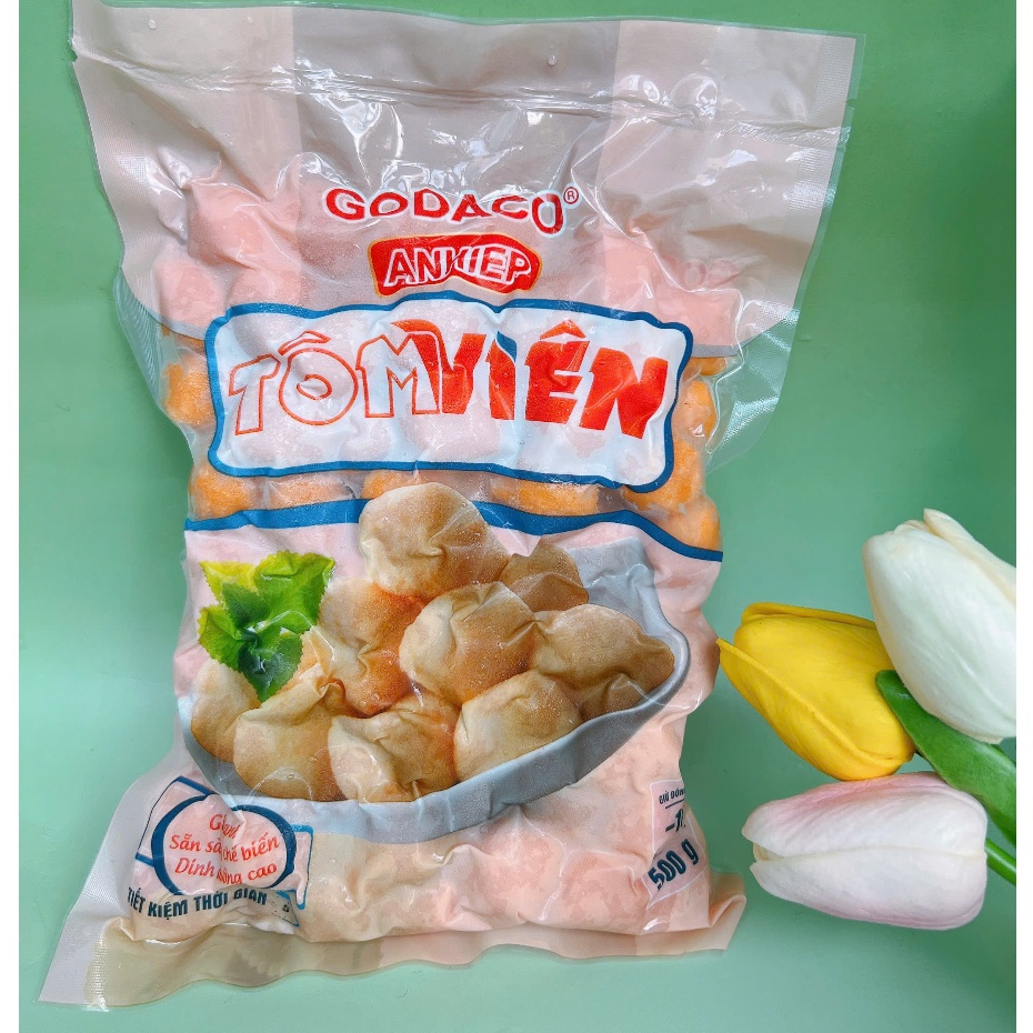 500g Tôm viên _chiên, xiên que