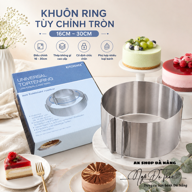 Khuôn ring tùy chỉnh TRÒN 16cm ~ 30cm ( DANANGBAKINGTOOL 2414.028 )