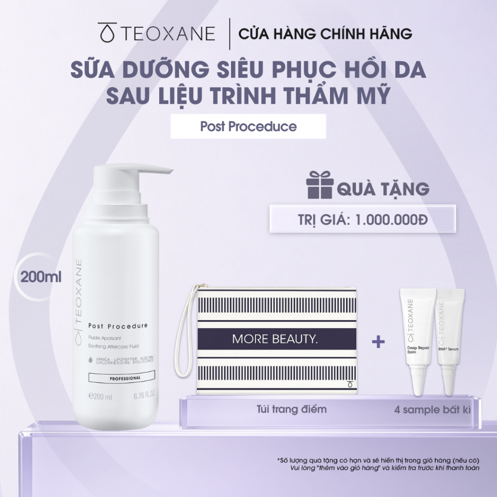 Kem Chăm Sóc Da Teoxane Post Procedure 200ml Làm Dịu Cấp Tốc Sau Laser, Peel, Lăn Kim