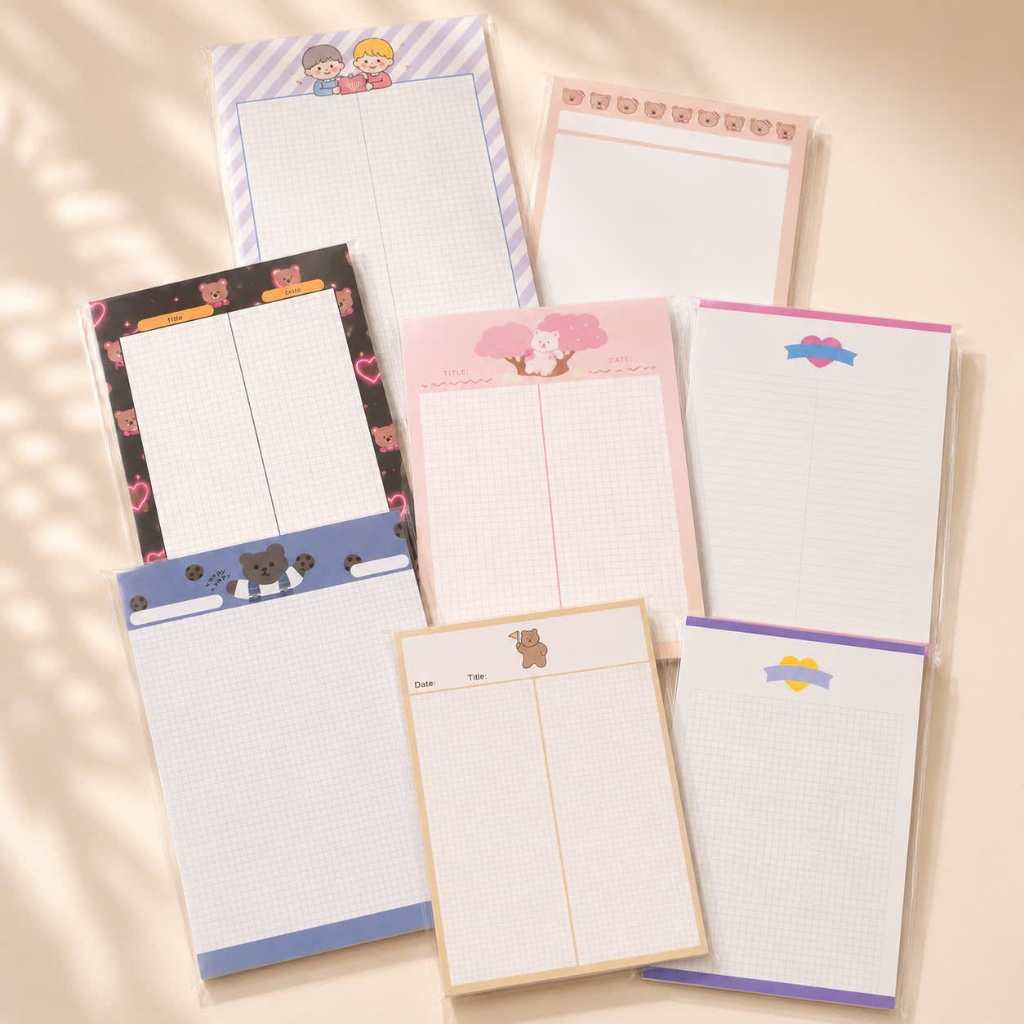 GIẤY NOTE Ô GẤU NÂU