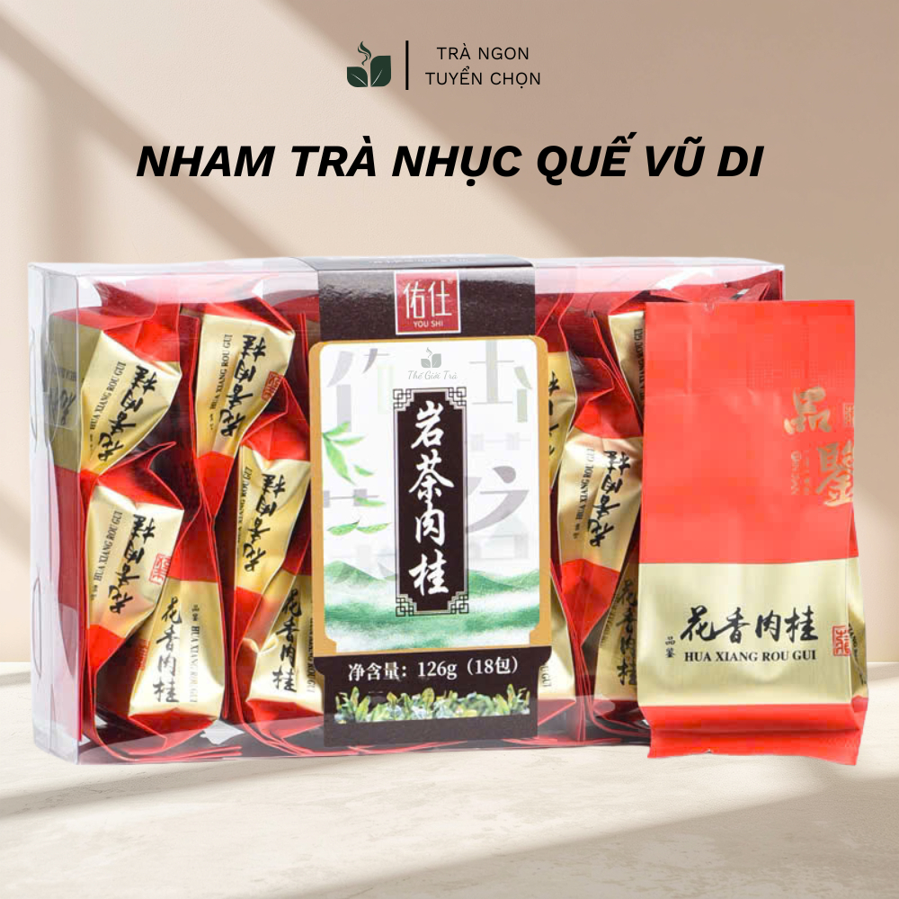 Nham trà nhục quế Vũ Di Sơn siêu thơm ngon (125g / hộp 25 gói) | Hương quế đậm đà hậu ngọt