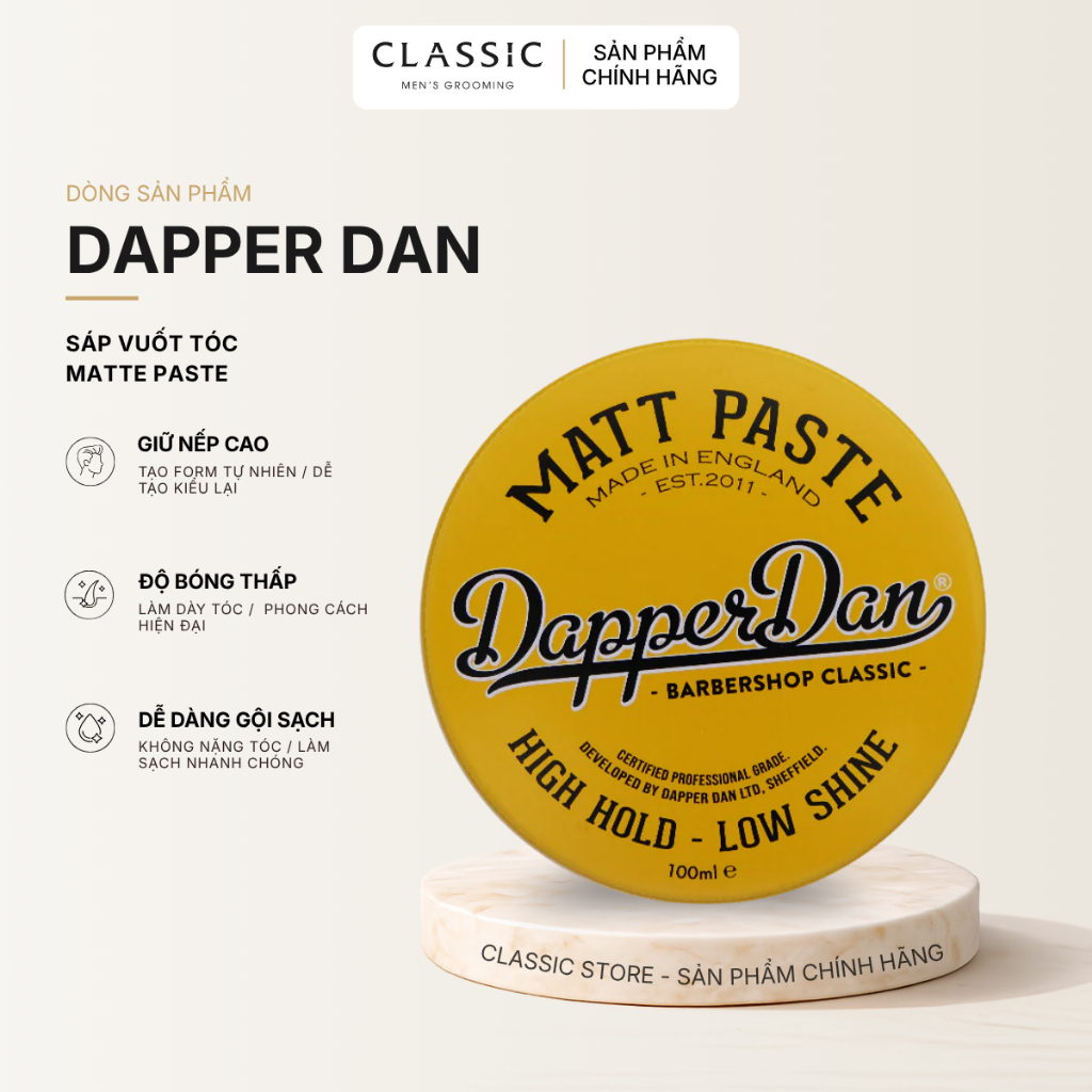 Sáp Vuốt Tóc Dapper Dan Matte Paste 100ml